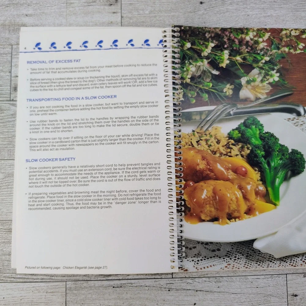 Fix & Forget 60 Slow Cooker Recipes Current Inc 1989 Vintage‎ Spiral Cookbook